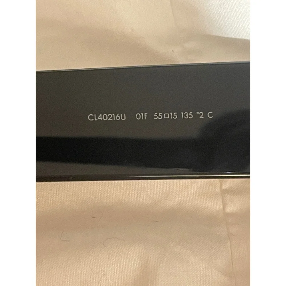 CELINE PARIS CL40216U Black Acetate Square Sunglasses with Gold Triomphe‎ Logo
